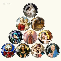 Virgin Mary Fridge Magnet Queen of Grace Glass Dome Refrigerator Magnets Stickers Jesus Christian Church Souvenirs Home Decor