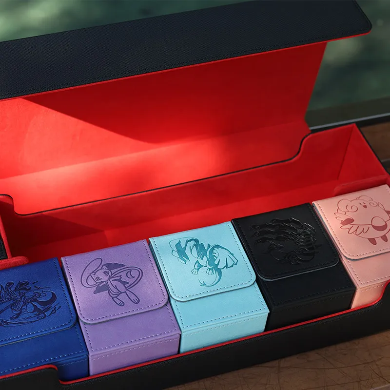 

Коробка для хранения карт Pokemon PTCG из искусственной кожи, для самостоятельной сборки, с изображениями Гиратины, Лугии, Мью, для коллекционирования, подарок, игрушка