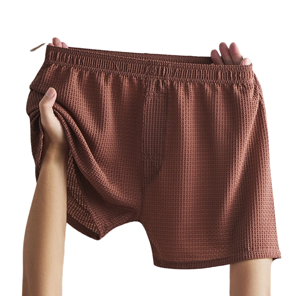 Men IceSilk Loose Boxer Shorts Underwear Solid Elastic Waist Trunks Pajama Pants Boxer Shorts Male Underwear Man Pajama Pants