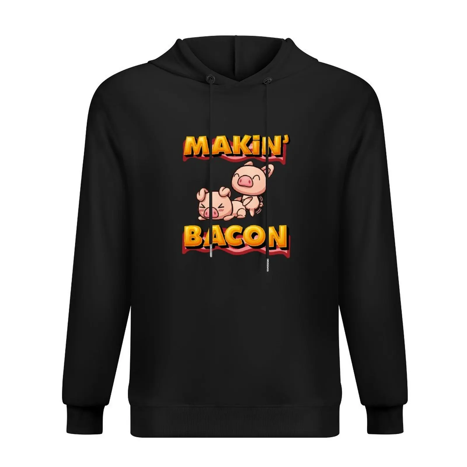 

Makin Bacon Funny Adult Valentines Day Gag Gift Hoodie men's winter sweater men clothes japanese style winter clothes tracksuit