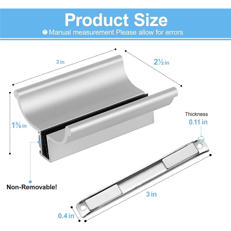 

Ручка душевой двери A23P с металлическим ударом, 3-дюймовая хромированная безрамная U-канал из нержавеющей стали с магнитом в комплекте