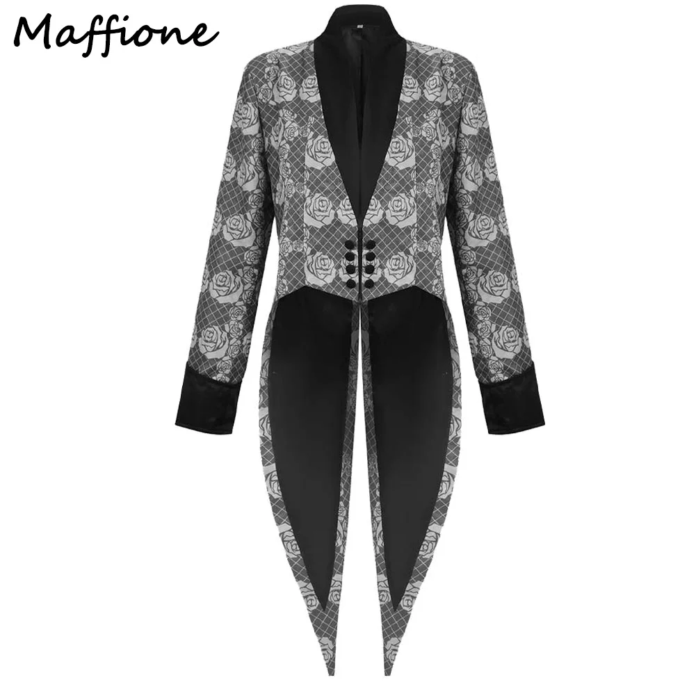 

adult Medieval Paisley Printed Tailcoat Cosplay Costume Men Women Disguise Fantasia Outfits Halloween Party Event Carnival Suits