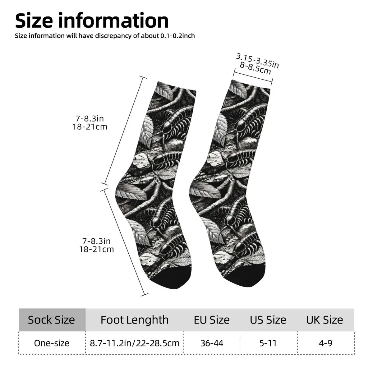 Centipede Sock Printed Man Polyester