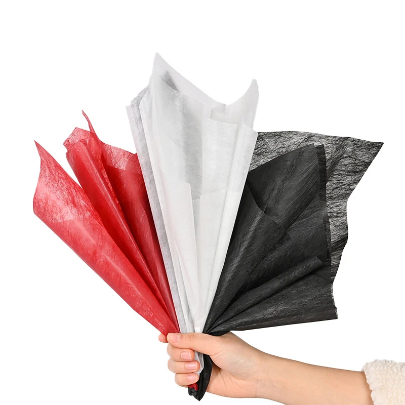 40pcs/set Korean Extractable Milk Cotton Paper Flower Wrapping Liner Paper Floral Bouquet Packaging Materials