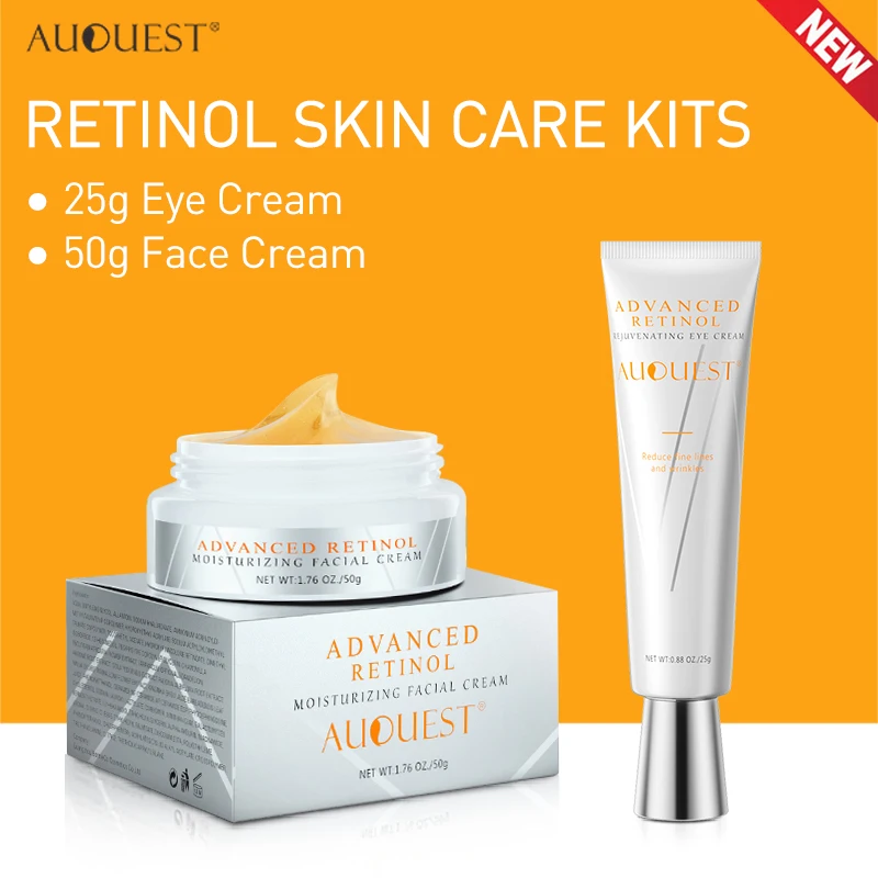 AUQUEST Retinol Anti Wrinkle Face Cream Dark Spot Removal Whitening Day Cream Facial Skin Care Sets