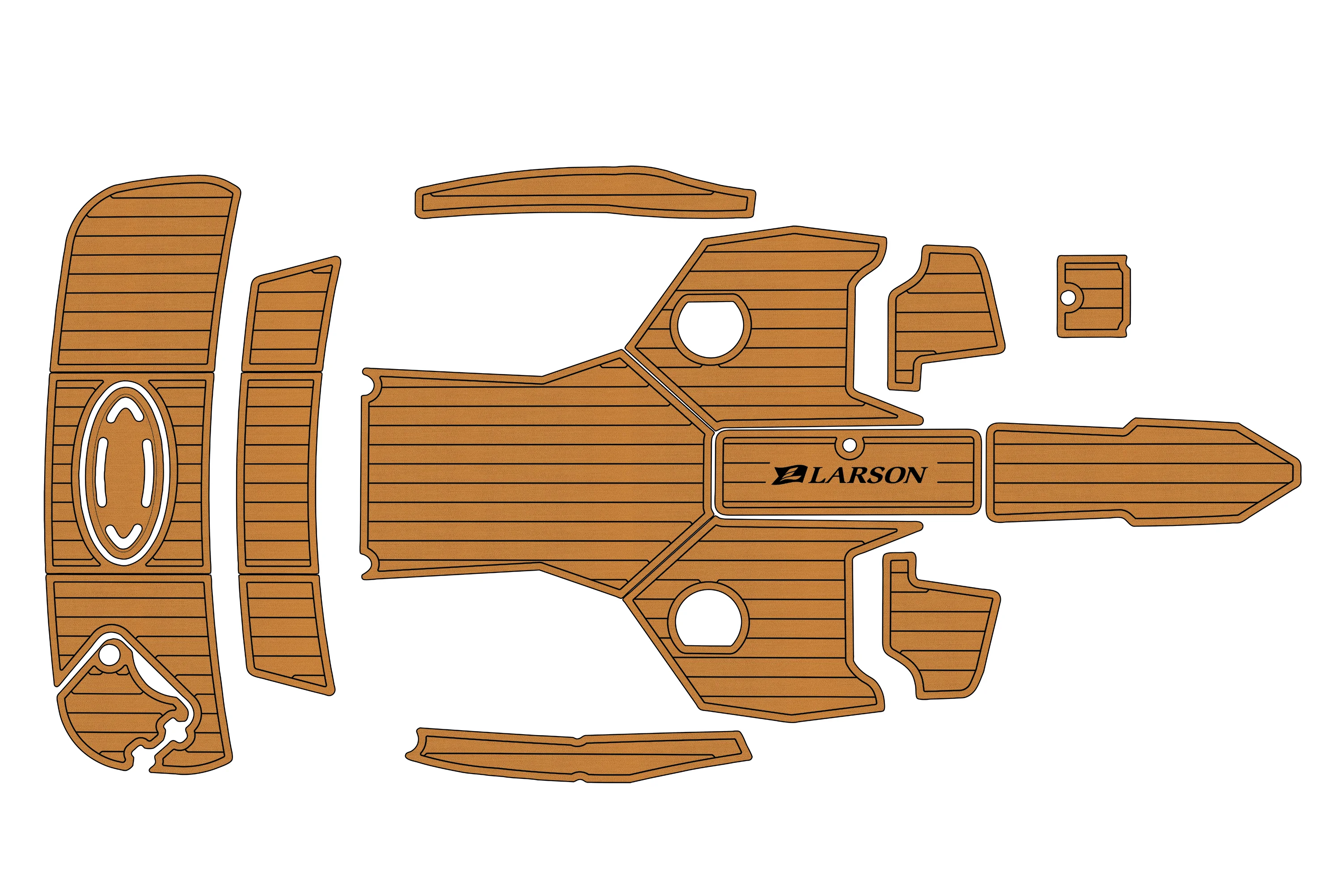 

Нескользящий морской коврик из искусственного тикового дерева из ЭВА, самоклеящийся коврик для яхты, кокпита диаметром 6 мм для 2006-2011 Larson 226 Senza Boat Decking, простая установка