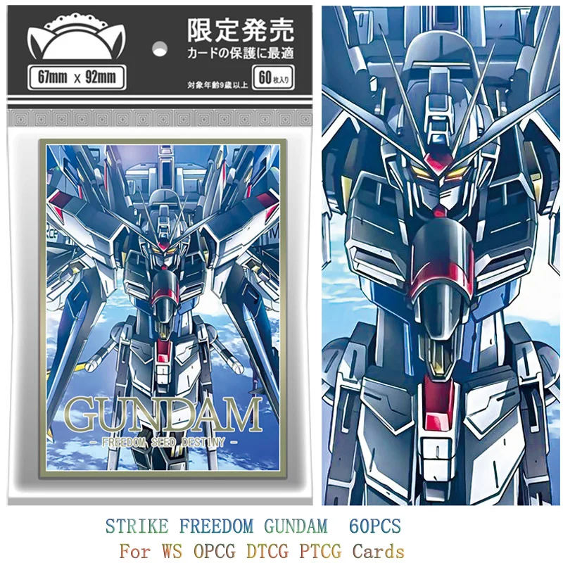60PCS BANDAI GUNDAM Card Sleeves HG GTO Red Comet Zaku Figures