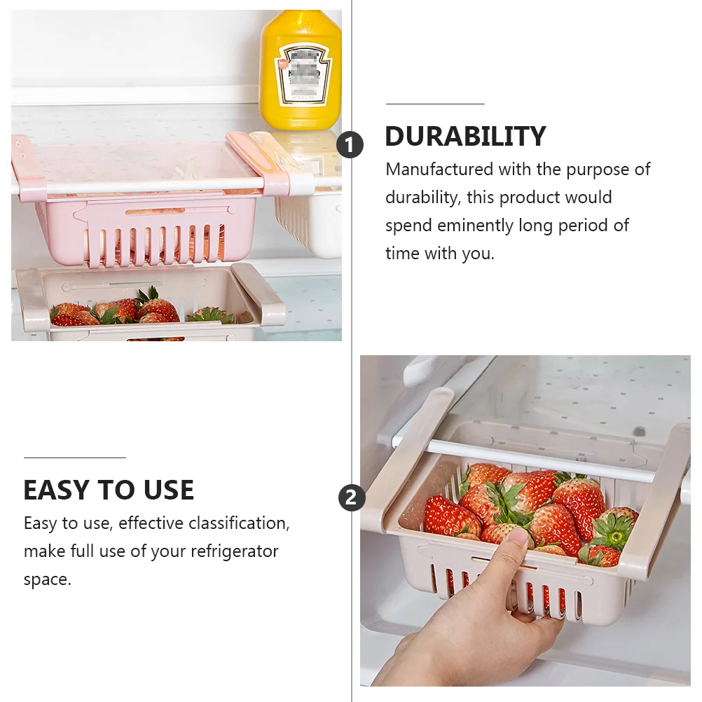 

4Pcs Reusable Refrigerator Storage Shelf Practical Home Kitchen Tool for Organizing Fruits Vegetables Storage Rack
