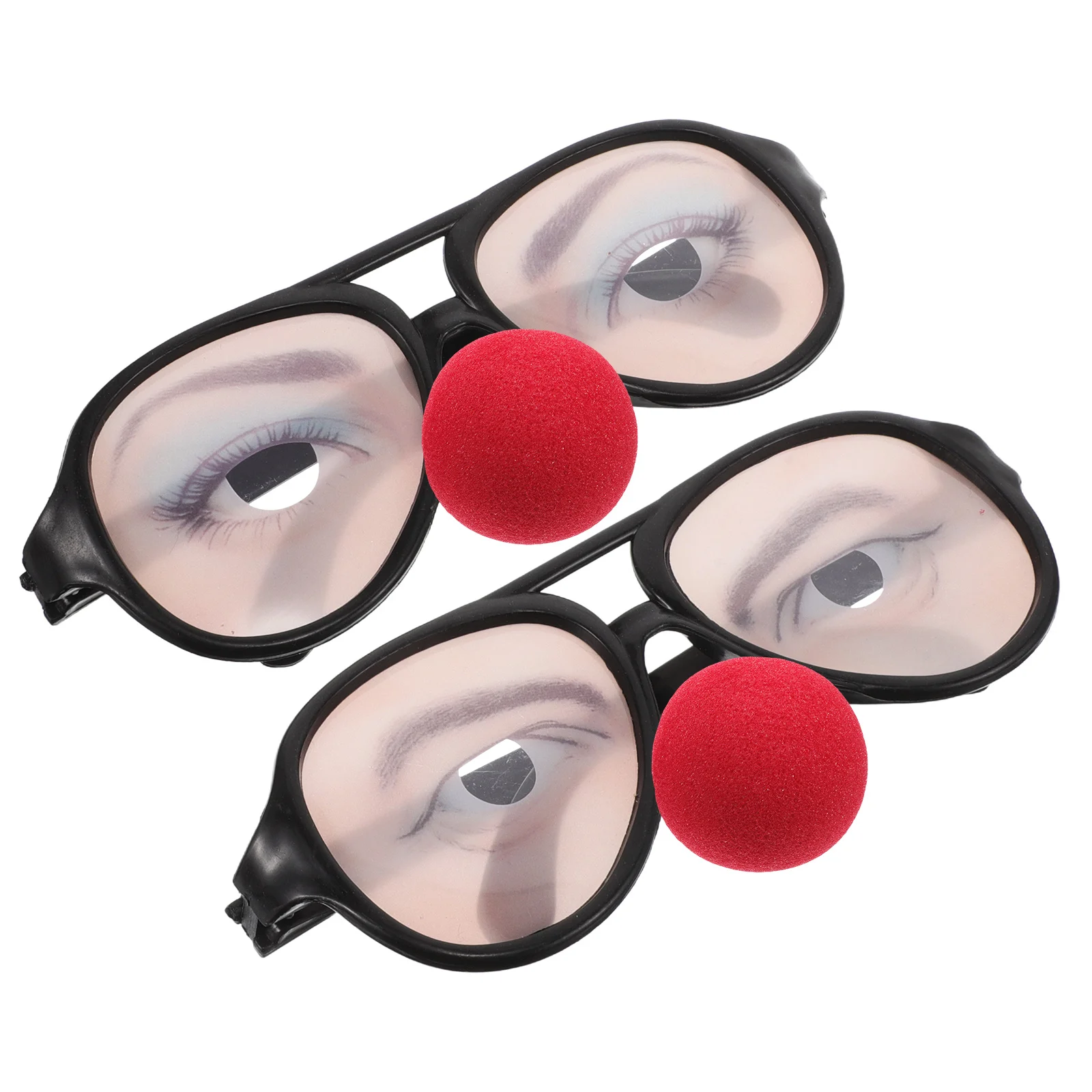 2Pcs Silly Glasses with Eyes Design Hilarious Costume Props for Fancy Dress Carnival Rave Party Fun Gag Gift Novelty Glasses
