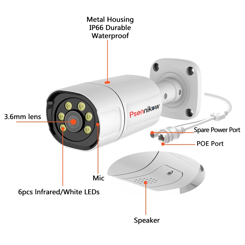 Tuya NVR POE Kit H.265 16CH 4K CCTV Security Camera System 8MP HD Outdoor Waterproof Color Night IP Camera Video Surveillance