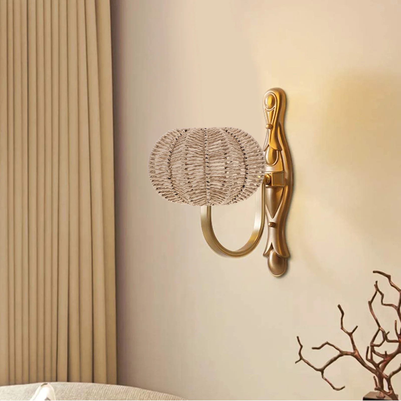 

Абажур из плетеной бумажной веревки в деревенском стиле, подвесной светильник ручной работы в стиле бохо, абажур для ресторана, отеля, бара, потолочный светильник, абажур, декор