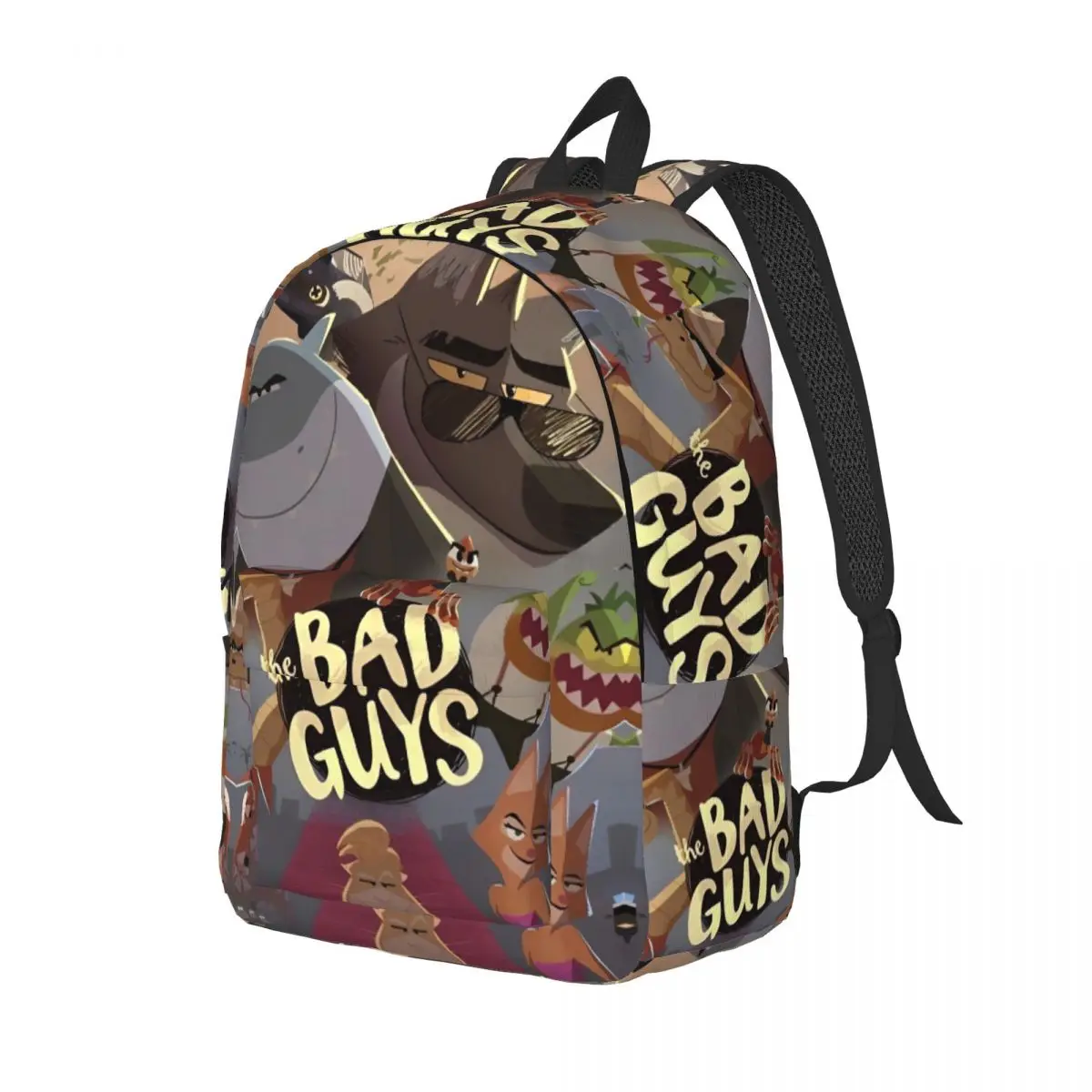 The Bad Guys 2025 New Anime Movie Backpack for Men Women Fashion High School Work Daypack Laptop Canvas Bags Durable