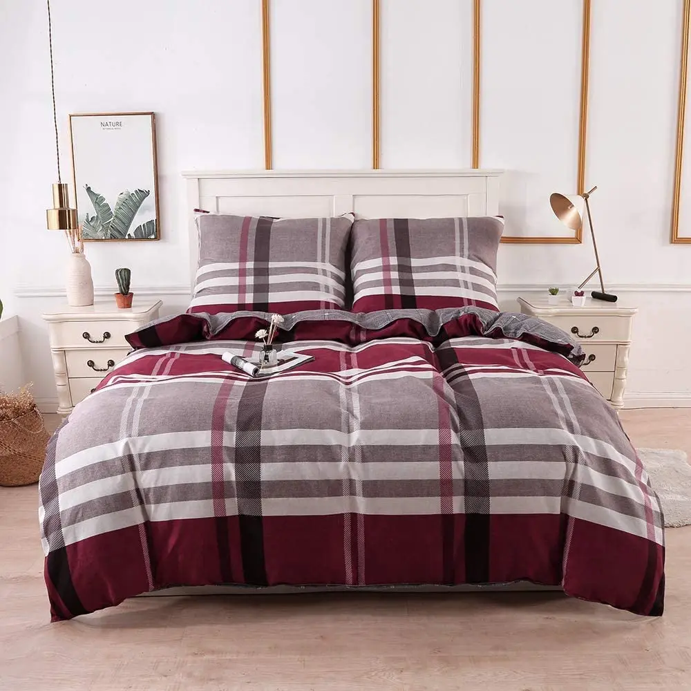 Homaxy Bedding Duvet Cover Set Twin Queen Soft Duvet Cover 61x87 79x87 Inches And Pillow Case 31x31 Inches Durable Bedroom Set