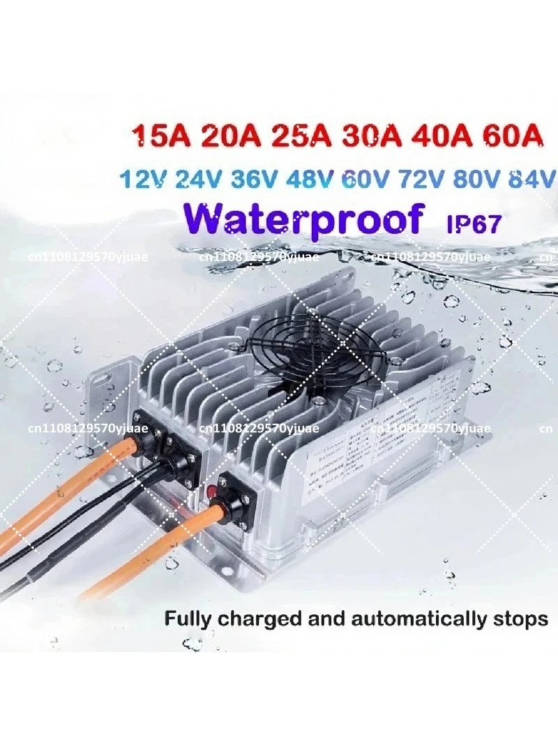 24V 48V 60V 72V 80V 84V 100.8V 12V 36V Li-Ion LiFePO4 Lithium Battery Charger Waterproof Car Fast Charge