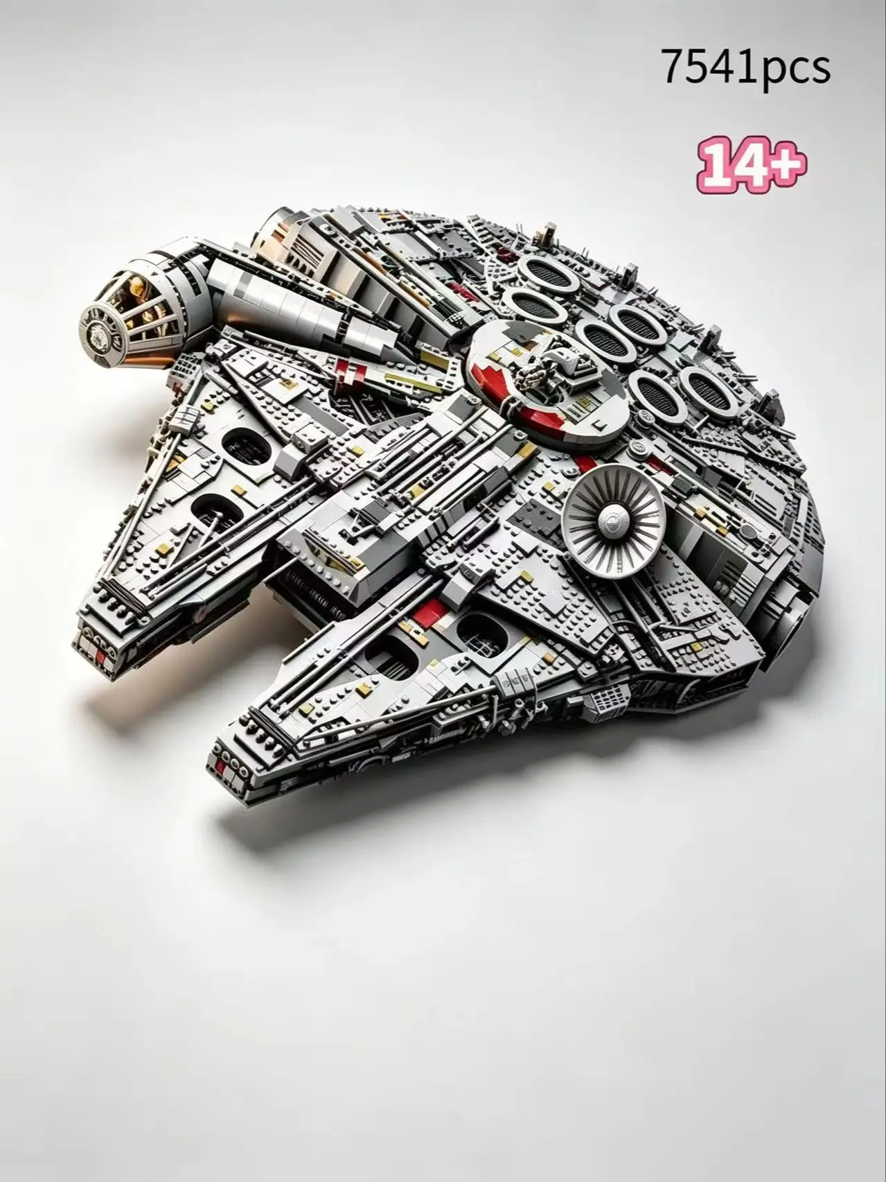 2025 Neu auf Lager 7541 Teile UCS Space War Plan Großer Falke Millennium Schiff Bausteine Spielzeug Geburtstagsgeschenk Weihnachtsgeschenk