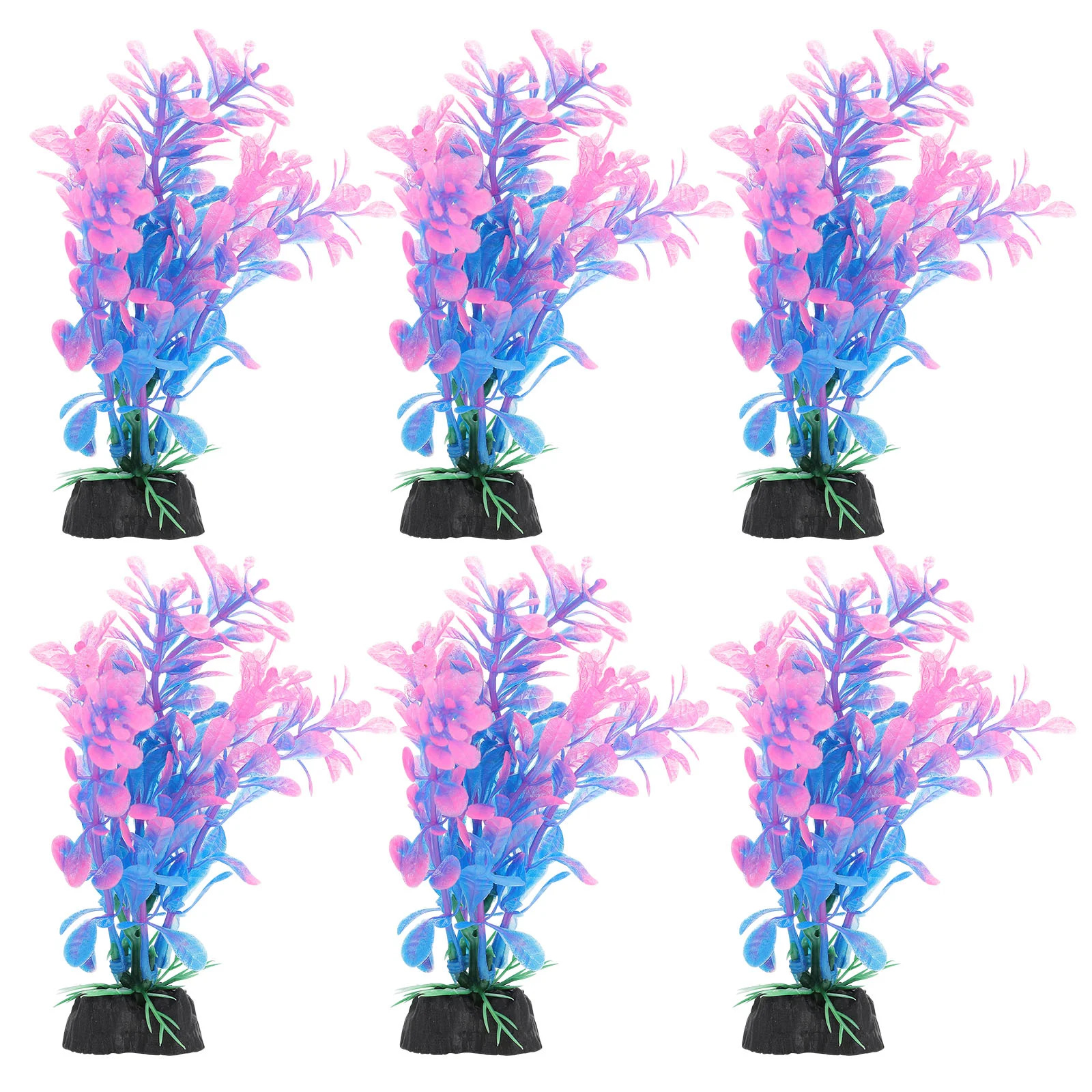 6 Pcs Artificial Water Plants Small Aquarium Decor Fish Tank for Decorations Floating