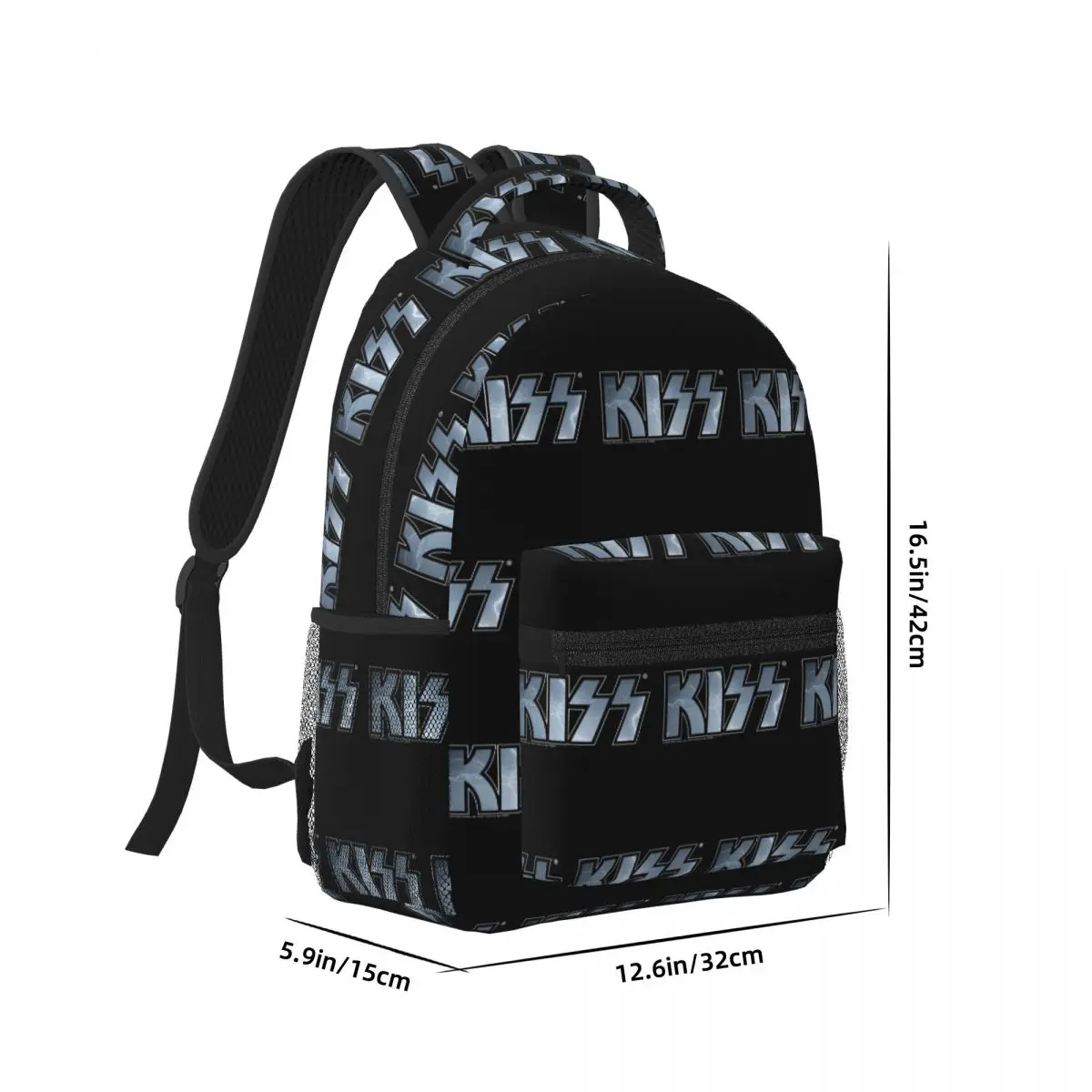 Kiss Rock Band Retor Woman Backpacks Boys Girls Bookbag Casual Students School Bags Portability Travel Rucksack Shoulder Bag