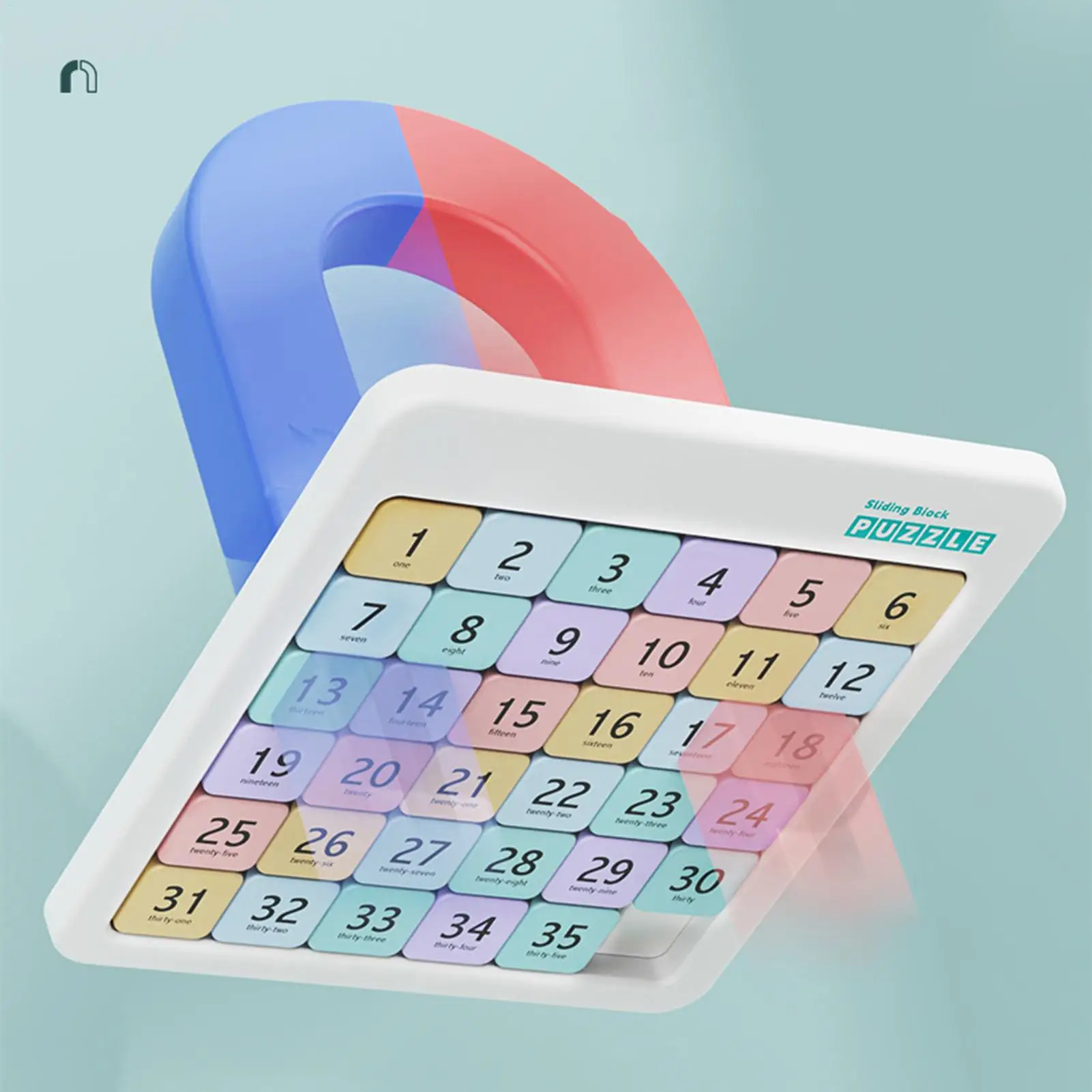 Slide Puzzles 6x6 Magnetic Educational Game Number Sliding Block Puzzle for Kids Adults Travel Classroom Party Favor Family Road