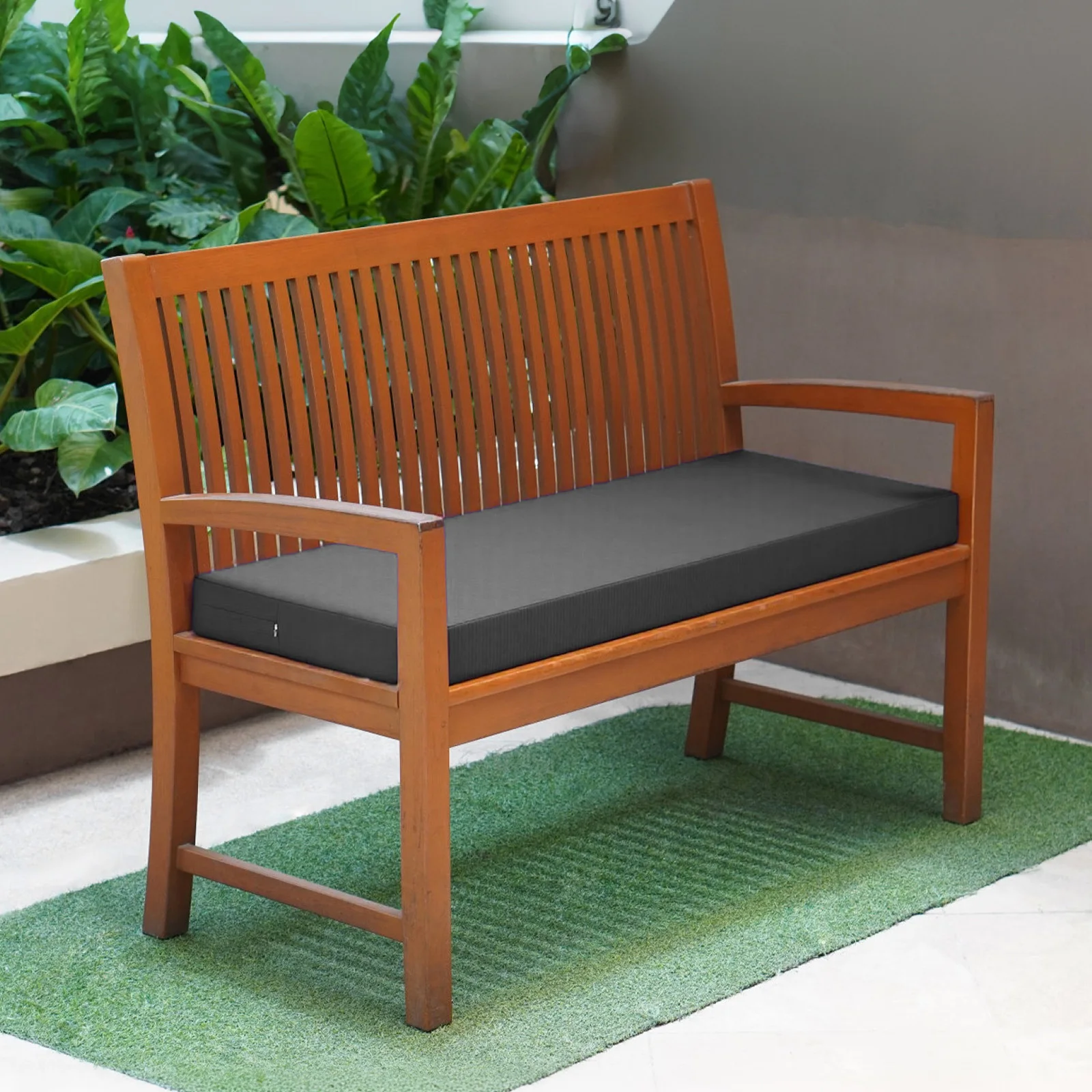 وسادة مقعد 100% مقاومة للماء وسادة مقعد سميكة غير قابلة للانزلاق قابلة للغسل وسائد مقعد في الهواء الطلق شرفة حديقة وسادة مقعد