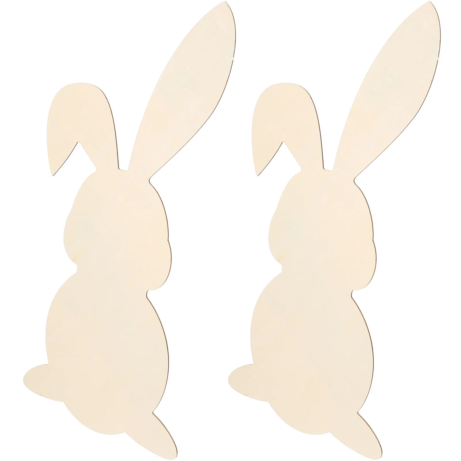 

2Pcs Rabbit Shaped Wood Slices DIY Hanging Decorations for Easter Parties Home Wall Door Knob Plant Branch Indoor Outdoor Use