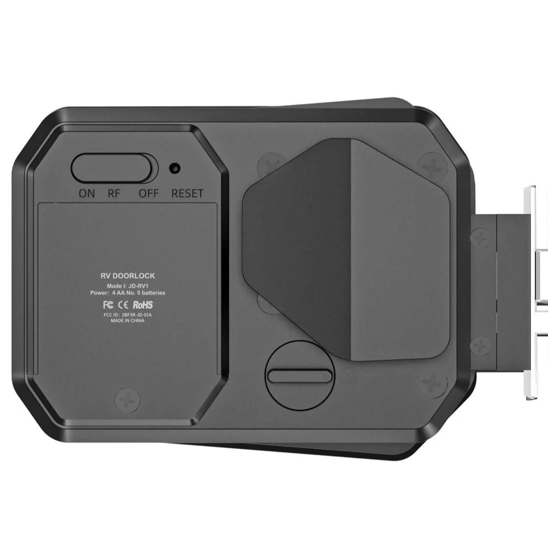 JD-RV1 RV Smart Lock Aluminum Alloy Combination Lock With For Password/Key/Remote Unlock Waterproof For Steel Door