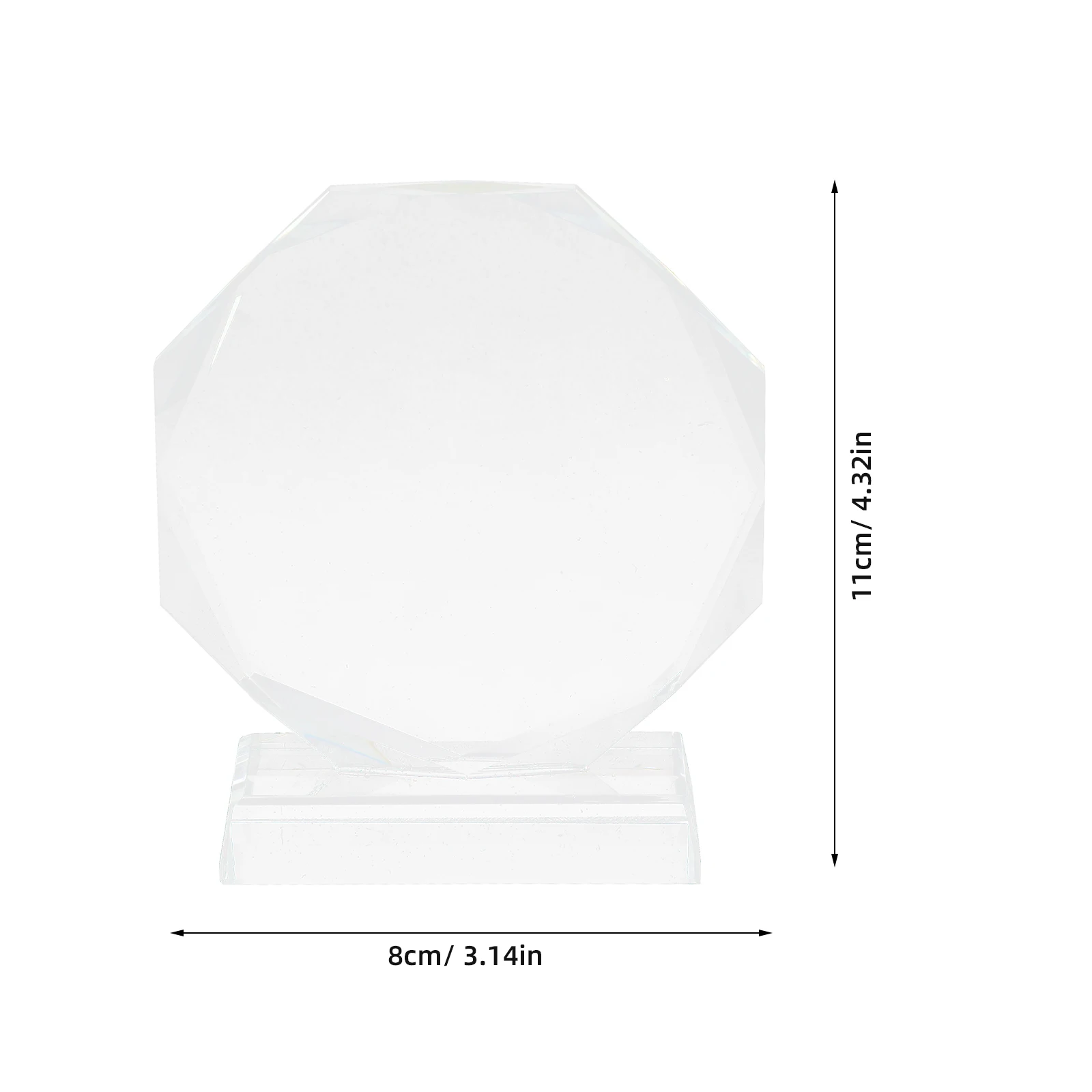 Crystal Trophy Transparent Decorative Tabletop Award Prize Accessory Delicate Prize Trophy Office Home Decor Trophies for Adults