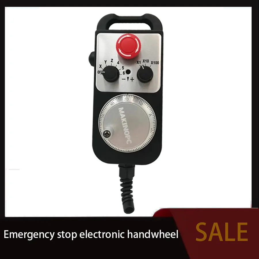 Emergency stop electronic handwheel pulse generator with intelligent switch automatic reset engraving machine handwheel PLC24v