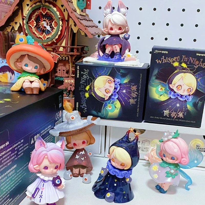 Impopo Pix Whisper in Night Series слепая коробка игрушки-сюрприз Mistery Box милая аниме-фигурка модель коллекция кукла орнамент Рождественский подарок