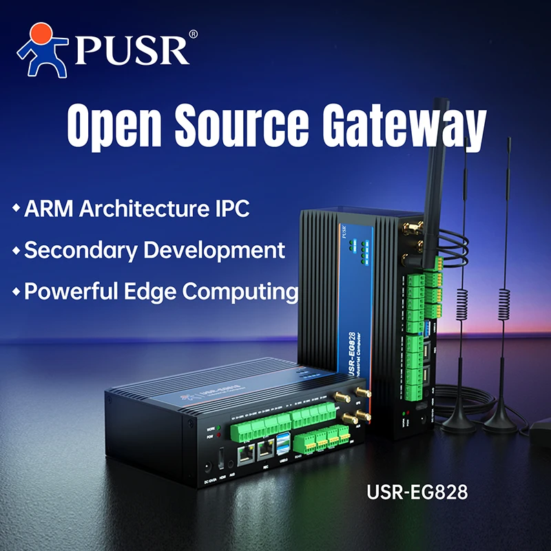 نظام تشغيل Linix للكمبيوتر الصناعي المدمج PUSR ARM، عقدة مدمجة باللون الأحمر، مع 4G، WiFi، ومنفذ Ethernet USR-EG828 #2