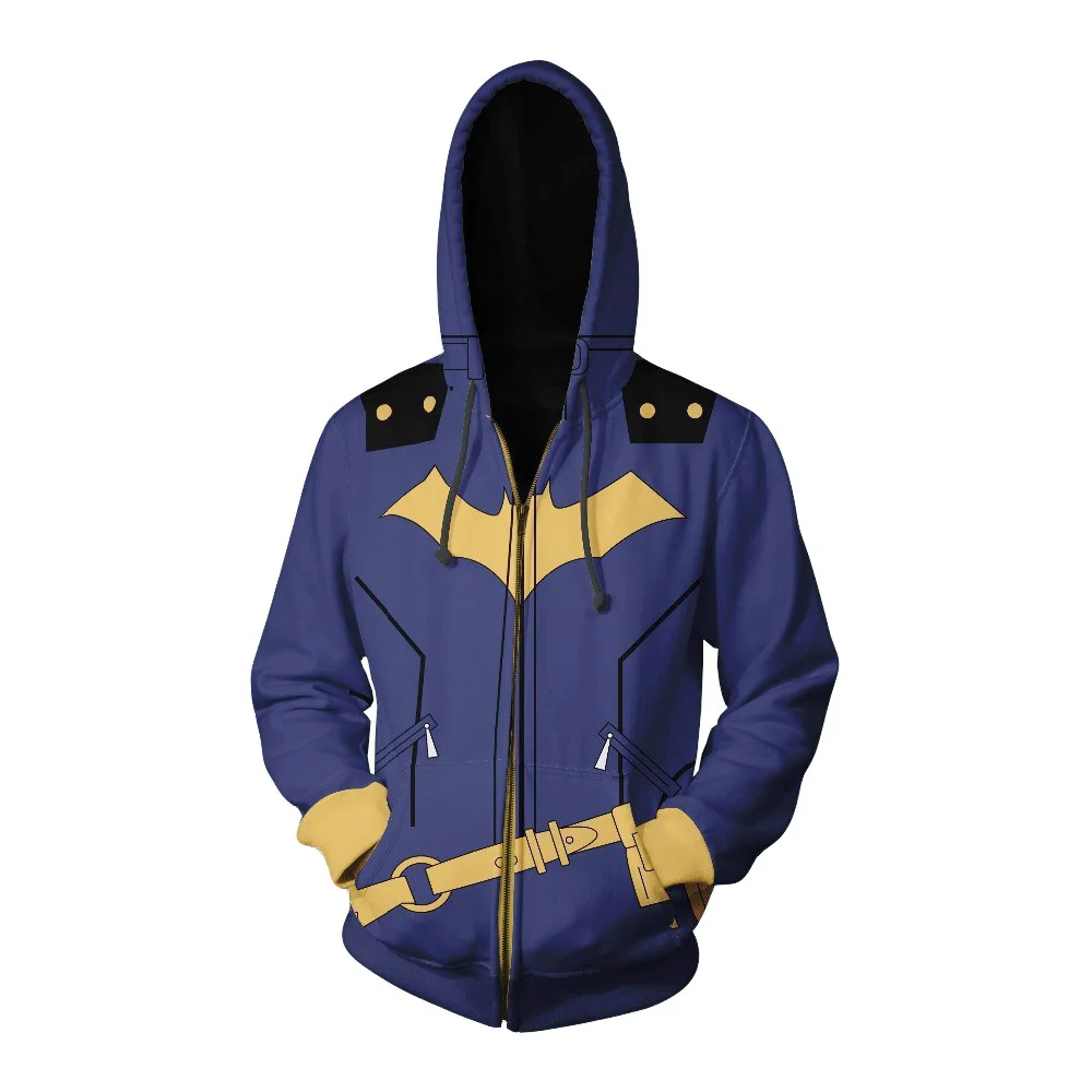 Superhero Batgirl Cosplay Hoodies 3D Print Costumes Men Women Jacket Sweatshirt Autumn Spring Streetwear Sportwear Coat Tops