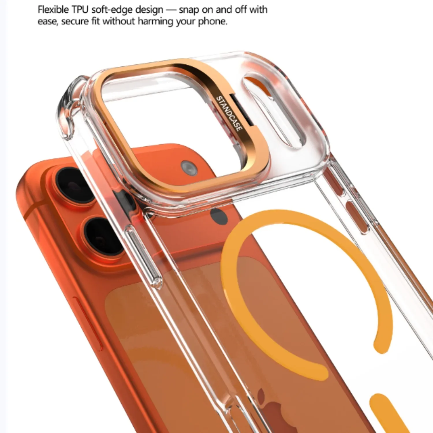 Luxury Magnetic Clear Magsafe Phone Case For iPhone 17 Pro Max 17Air 17Pro Glass Lens Protector Stand Anti-Drop Bumper Cover