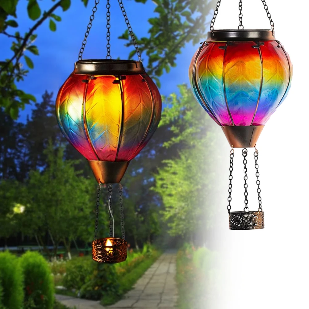 

Classical Garden Solar LED Flame Balloon Lamp Outdoor Metal Glass Lawn Decor Flickering Flame Waterproof Landscape Lighting