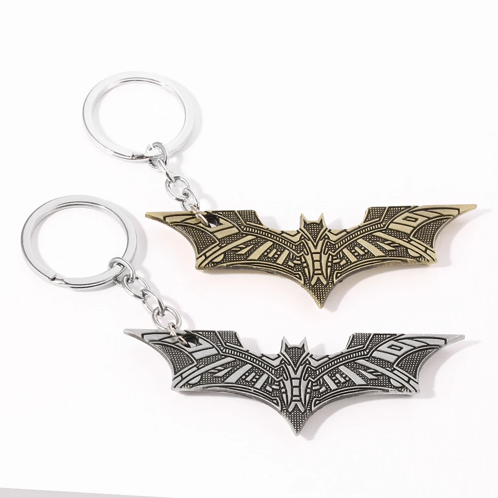 Superhero Bat Keychain Fashion Movie Character Car Key Ring Bag Pendant Accessory for Men Women Fans Toy Gift