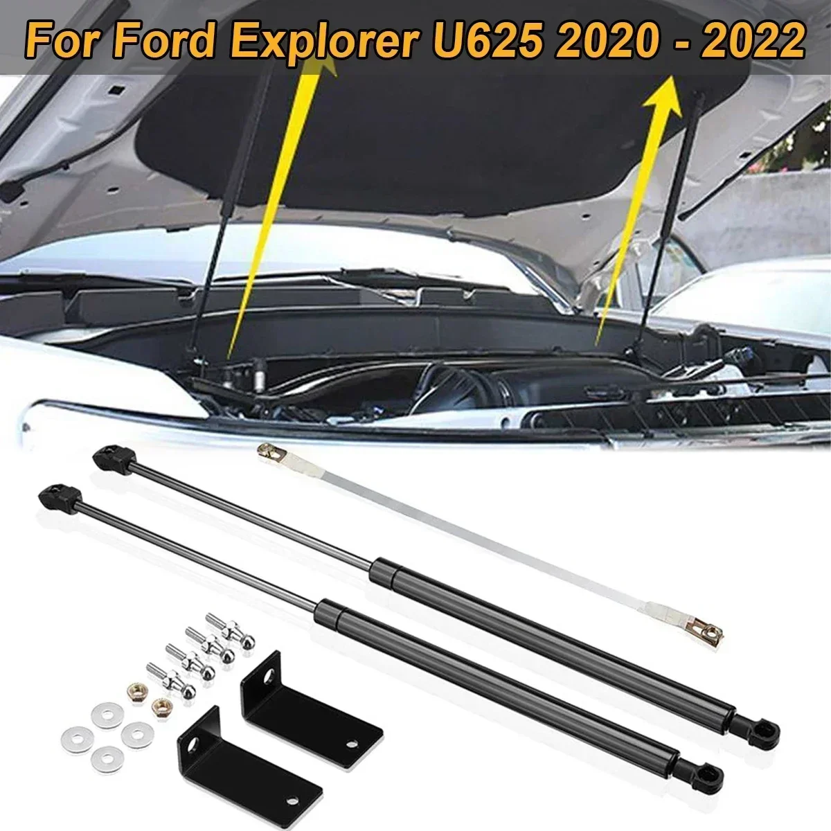 For Ford Explorer U625 2020 2021 2022 2023 Front Hood Shock Gas Struts Bar Lift Support Spring Hydraulic Rod Car Accessories