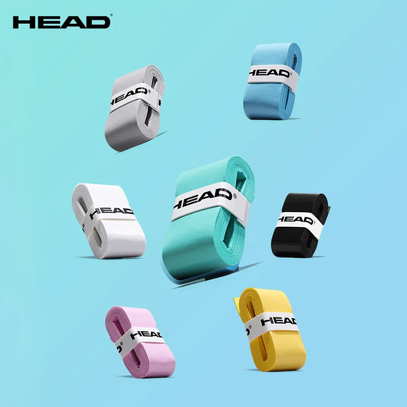 6 Pieces Original HEAD Tennis Overgrips Anti Slip Racket Sweatband Grips Padel Shock Absorption Grip Tape Training Accessories