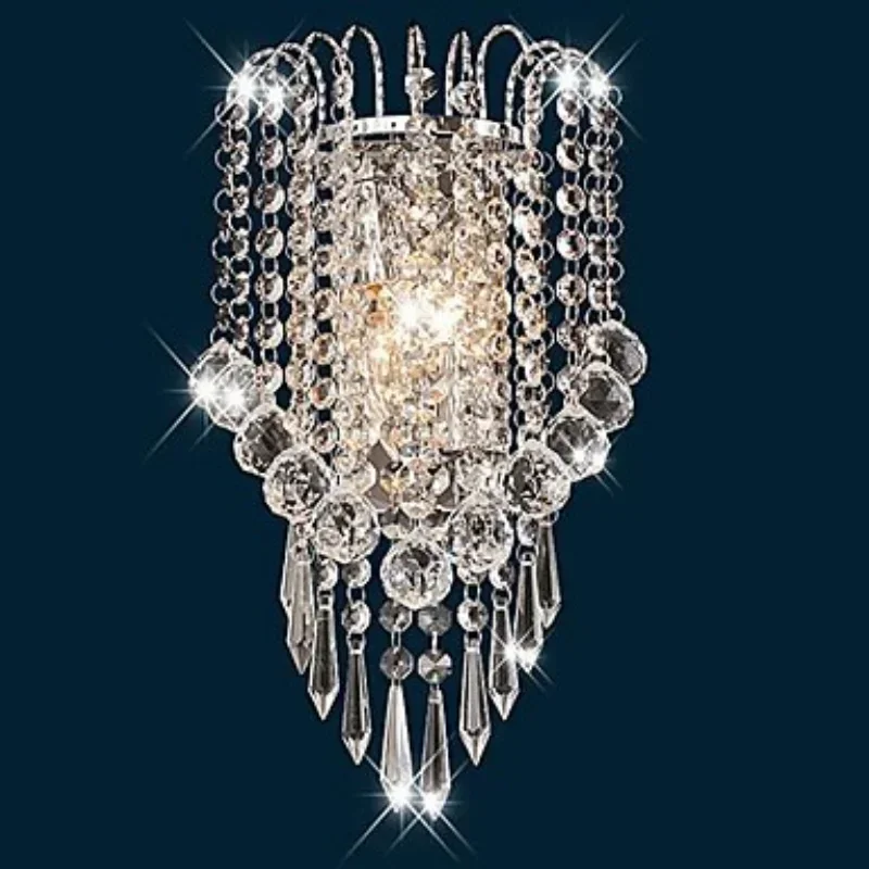 

Modern Led Crystal Wall Light Lamp for Home Artistic Stainless Steel Plating Wall Sconce