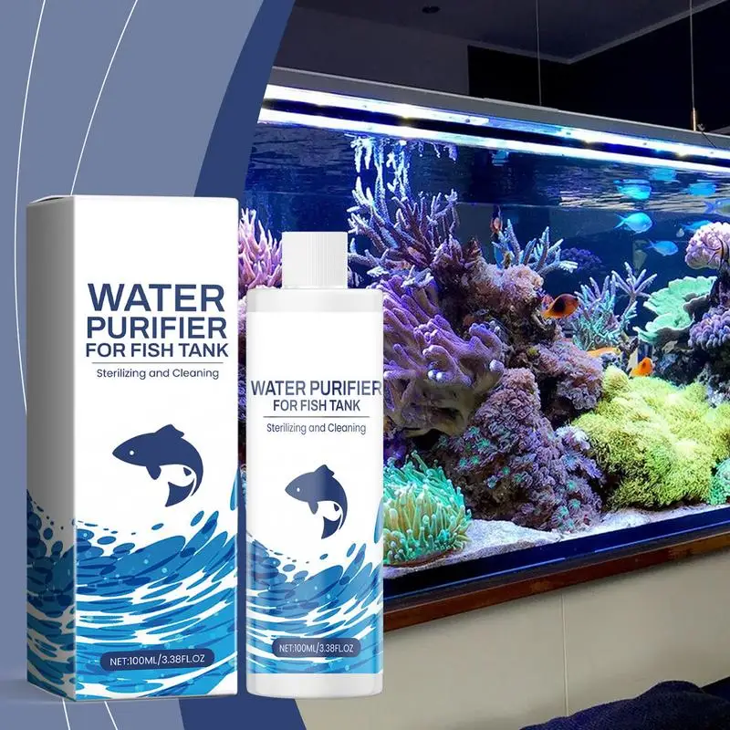 100ml Fish Tank Water Clarifier Aquarium Safe Household fish tank decontamination cleaner Enhances Water Quality For Health