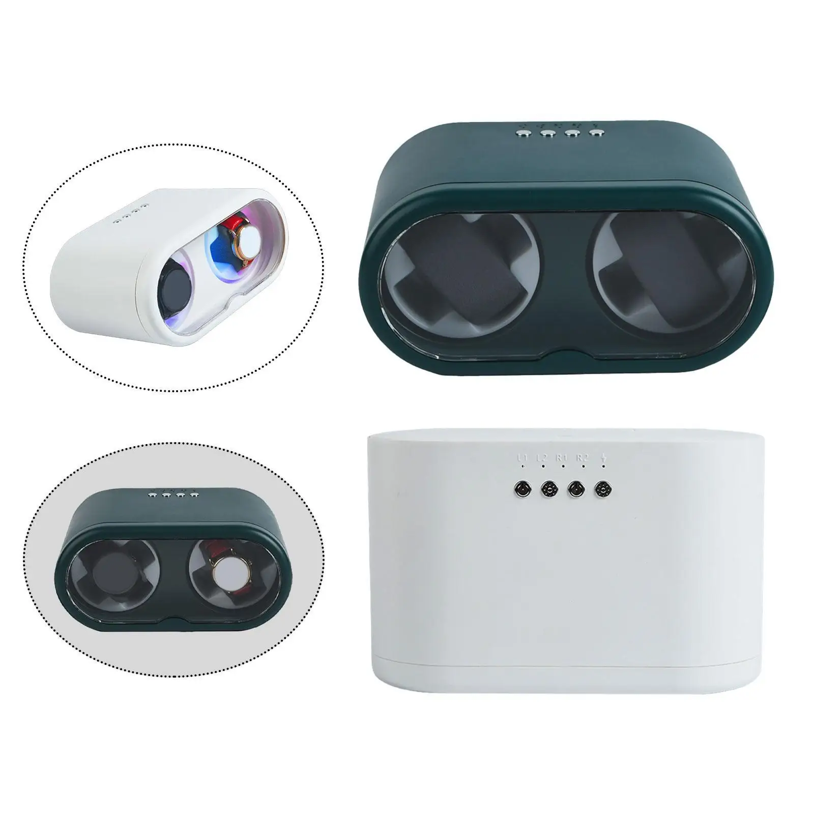 Automatic Double Watch Winder Long Endurance Efficient Rotation Antimagnetic Multiple Protection Rechargeable Display Box