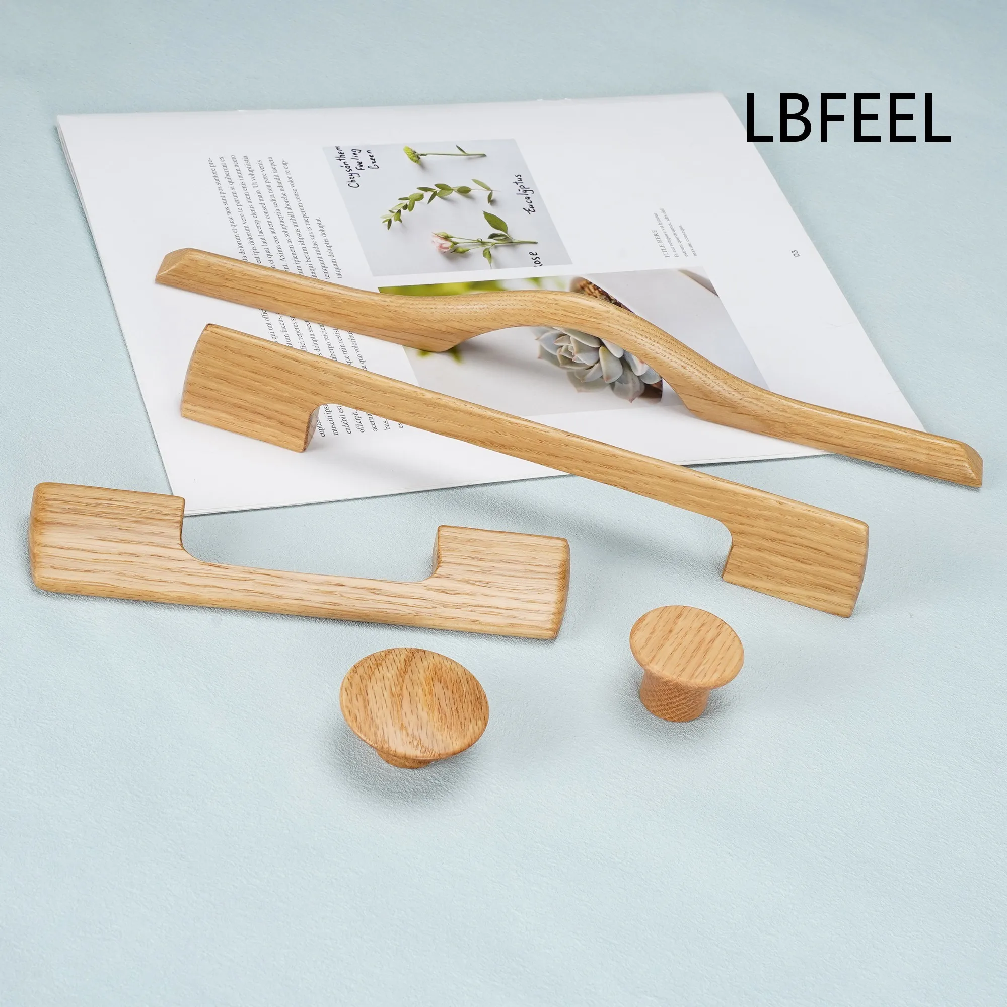 White Oak Drawer Knobs Natural Wood Furniture Cabinet Handles Unique Arch Bridge Dresser Pulls Boho Furniture Hardware LBFEEL