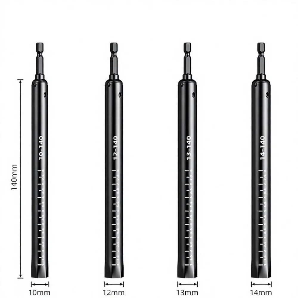 Extended Hollow Socket For Threaded Rods Ceiling Installation Tool Steel Manual Wrench Pro Construction Accessory