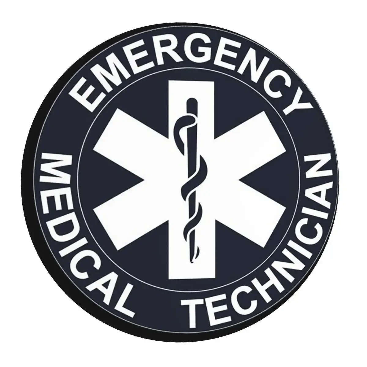 Emt Star Of Life Emergency Medical Round Mouse Pad Computer Keyboard Mouse Mat GamerLaptopDesk Mat Office Accessories Table Mats