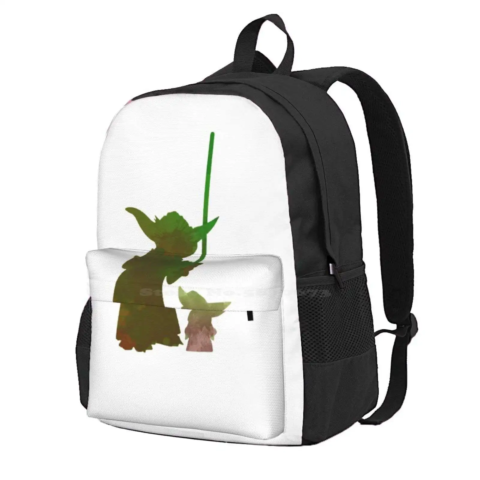 Baby And Elder Inspired Silhouette Hot Sale Schoolbag Backpack Fashion Bags Elder Inspired Silhouette Baby Grogu The Jedi