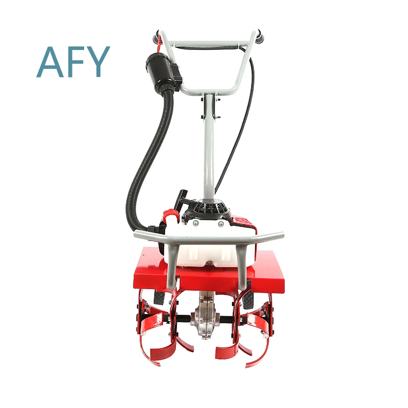 India Market Popular Hand Push Cultivator for 48F Engine 62cc 63cc 71cc Power Tiller Farming Tool Agricultural Equipment