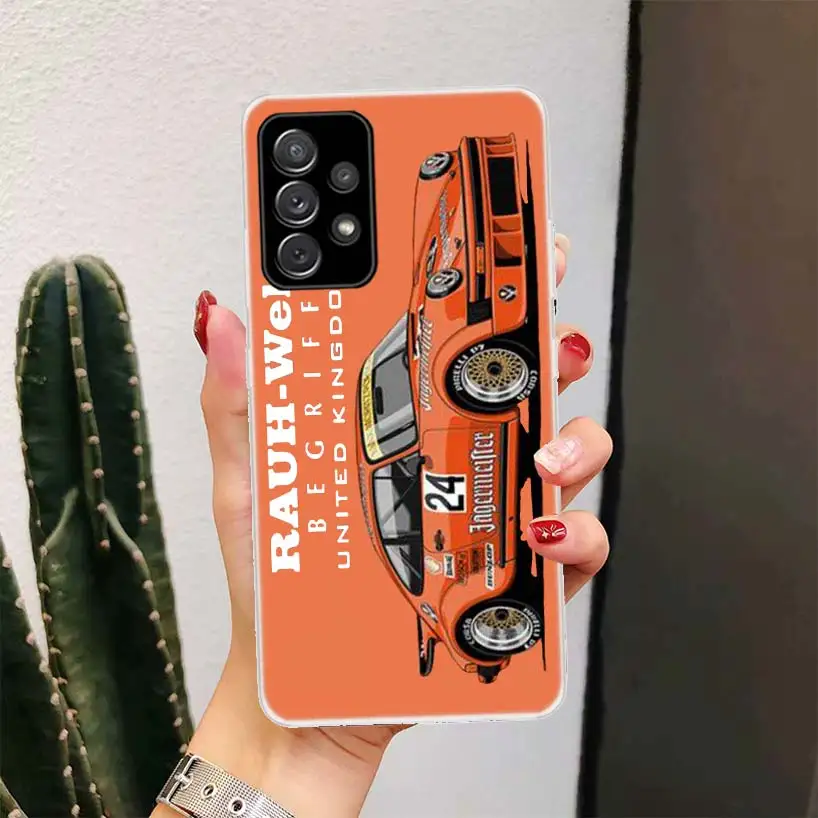 Sports Car Drift RWB 911 964 933 For Samsung Galaxy A15 A14 A13 A12 A55 A54 A53 A52 Phone Case A32 A35 A34 A33 A25 A24 A23 A22 A