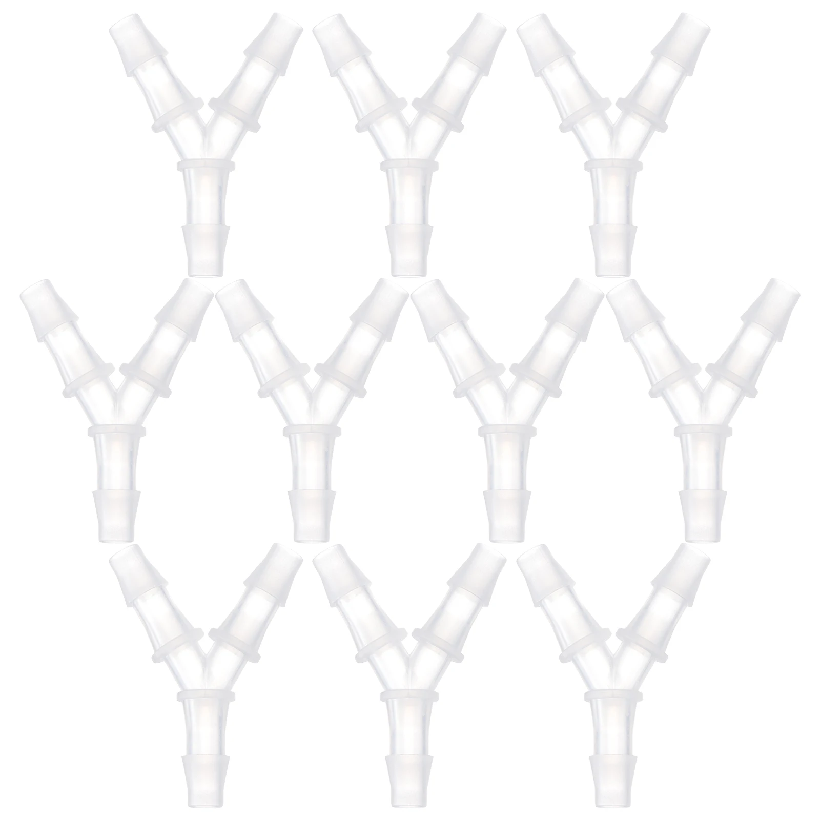 10pcs Plastic Tube Connector 3 Way Hose Fitting Y Shape Joint for Lab Garden Irrigation Repair Extension Simple Design