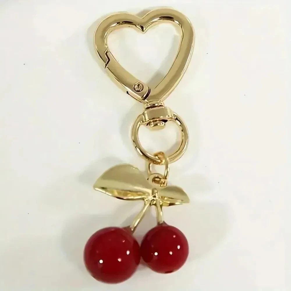Cherry blossom heart-shaped pendant for bag - durable lobster clasps for DIY bag accessories - exquisite gift, suitable for wome image 5
