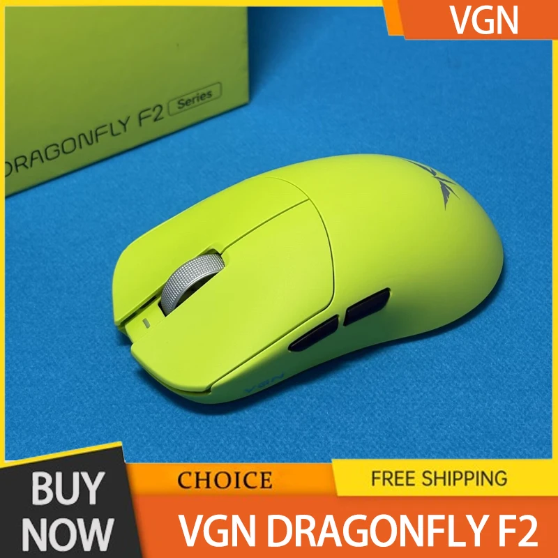 Vgn Dragonfly F2 Lightweight Wireless Mouse Suitable Gaming E-Sports Three Mode Connection Paw3395/3950 Sensor Ergonomic Design