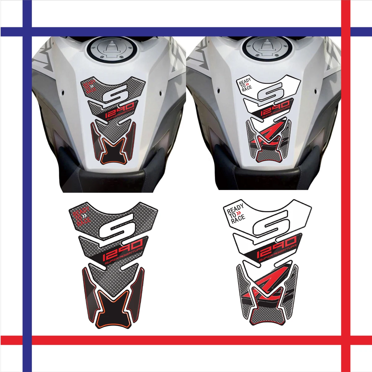 

3D Motorcycle Accessories 3M Sticker Decal Fuel Tank Pad Protector Decorative For KTM R2R 1290 SUPER ADVENTURE ADV