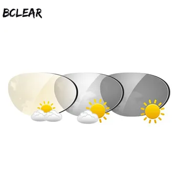 BCLEAR1.61 lentes fotocromáticas graduadas asféricas gafas de sol lente de visión única camaleón al aire libre gris marrón miopía astigmatismo