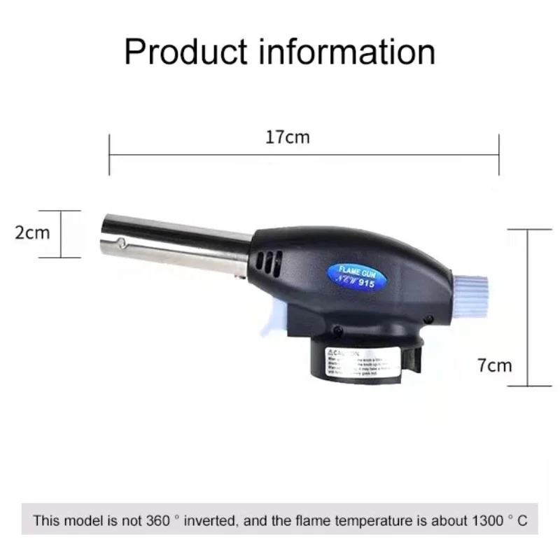 (Not Contain Gas)Torch 915 Card Fire Gun Household Welding Gun Barbecue Pig Hair Outdoor Igniter Can Not Be Inverted